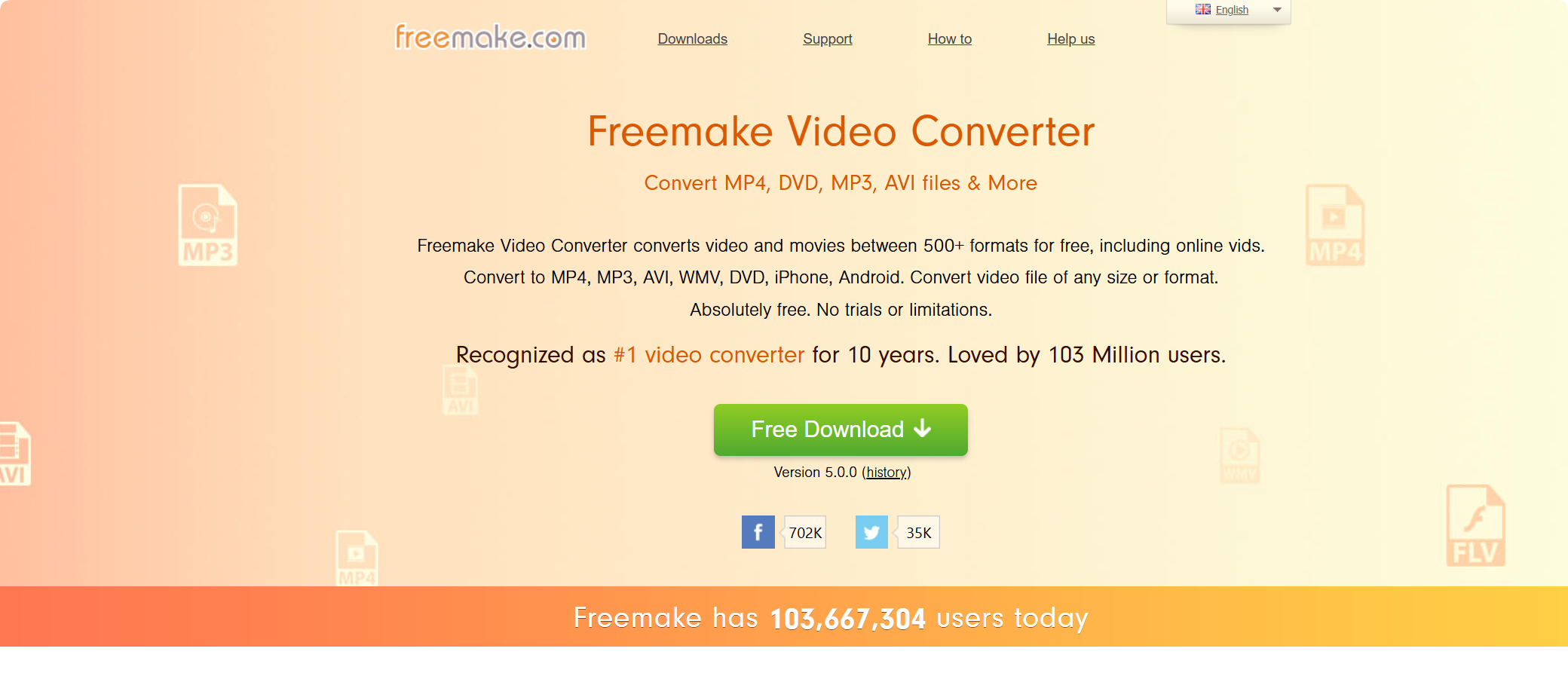 Freemake Video Converter主页截图