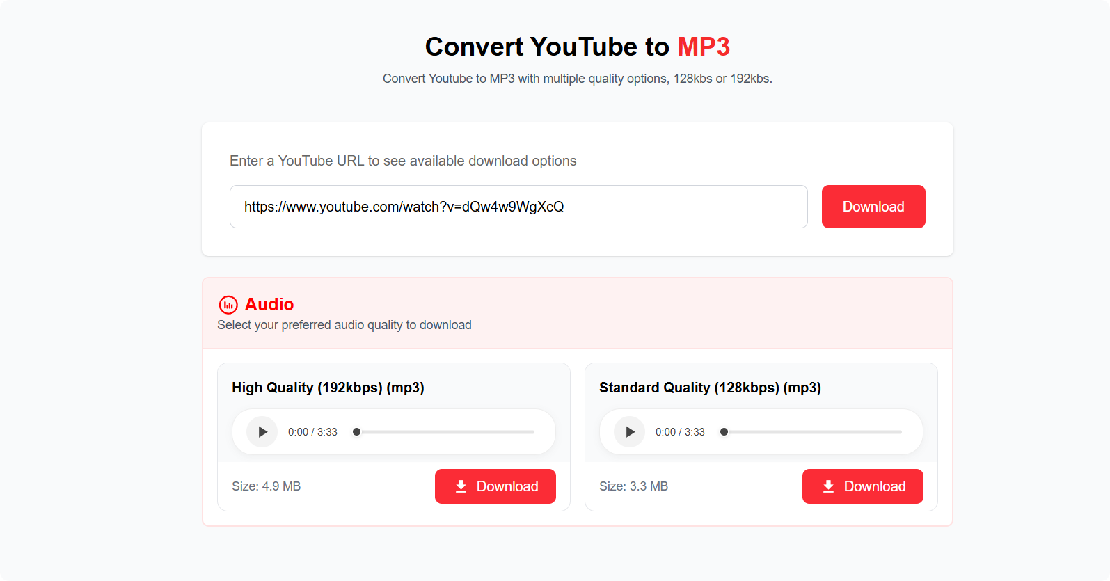 TubeCatch Youtube MP3 转换工具下载页面
