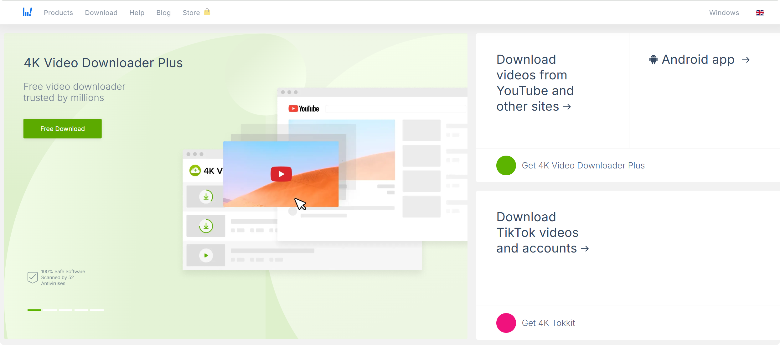 4K Video Downloader 工具下载页面